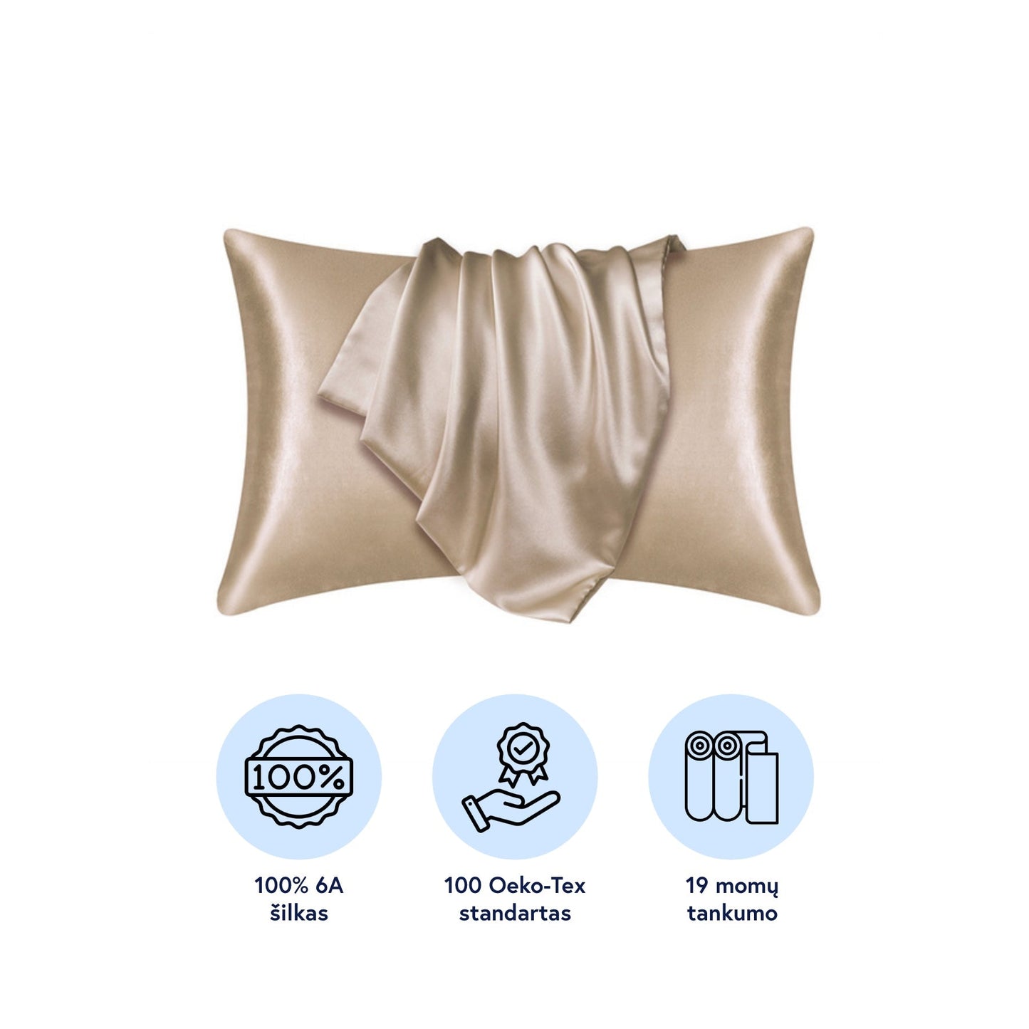 Noreo - 100% Natural Mulberry Silk Pillowcase